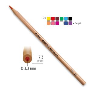 Pastelli - naturale - diametro mina 3,30 mm - Giotto - barattolo 84 pezzi - immagine 2
