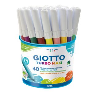 Pennarelli Turbomaxi - punta ø5mm - colori assortiti - Giotto - barattolo 48 pezzi - immagine 1