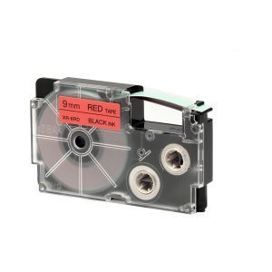 Nastro - 9 mm x 8 mt - nero/rosso - Casio - immagine 1