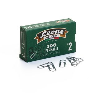 Fermagli zincati - n. 2 - 2,6 cm - Leone - conf. 100 pezzi - immagine 1