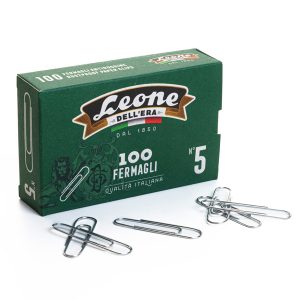 Fermagli zincati - n. 5 - 4,9 cm - Leone - conf. 100 pezzi - immagine 1