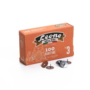 Puntine - n. 3 - acciaio lucido - Leone - conf. 100 pezzi - immagine 1