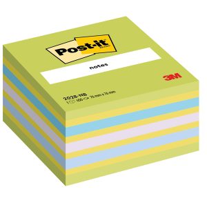 Blocco foglietti Cubo - 2028-NB - 76 x 76 mm - 72 gr - colori assortiti - 450 fogli - Post it® - immagine 1