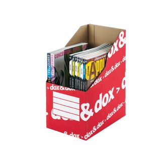 Portariviste Dox&Dox - 17 x 35 x 25 cm - bianco/rosso - Esselte Dox - immagine 1