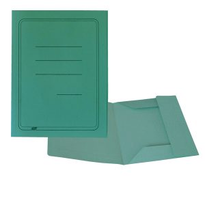 Cartelline 3 lembi - con stampa - cartoncino Manilla 200 gr - 25x33 cm - verde - Cartotecnica del Garda - conf. 50 pezzi - immagine 1