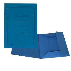 Cartelline 3 lembi - con stampa - cartoncino Manilla 200 gr - 25x33 cm -  azzurro - Cartotecnica del Garda - conf. 50 pezzi - immagine 1