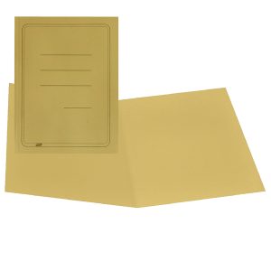 Cartelline semplici - con stampa - cartoncino Manilla 145 gr - 25x34cm - giallo - Cartotecnica del Garda - conf. 100 pezzi - immagine 1
