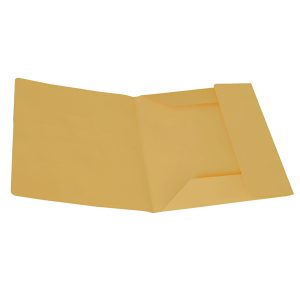 Cartelline 3 lembi - senza stampa - cartoncino Manilla 200 gr - 25x33 cm - giallo - Cartotecnica del Garda - conf. 50 pezzi - immagine 1