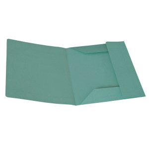 Cartelline 3 lembi - senza stampa - cartoncino Manilla 200 gr - 25x33 cm - verde - Cartotecnica del Garda - conf. 50 pezzi - immagine 1