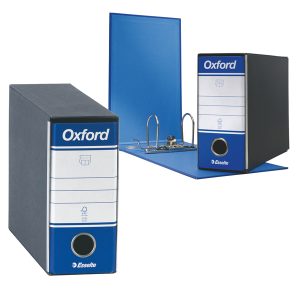 Registratore Oxford G81 - dorso 8 cm - memorandum 23x18 cm - blu - Esselte - immagine 1