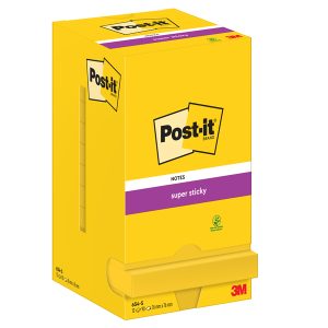 Blocco foglietti Post it® Super Sticky - 654-S - 76 x 76 mm - giallo oro - 90 fogli - Post it® - immagine 2