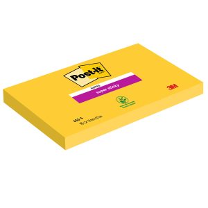 Blocco foglietti Post it® Super Sticky - 655-S - 76 x 127 mm - giallo oro - 90 fogli - Post it® - immagine 1