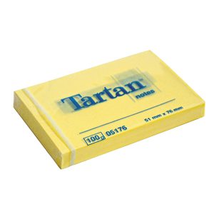 Blocco foglietti - giallo pastello - 51 x 76mm - 63gr - 100 fogli - Tartan™ - immagine 1