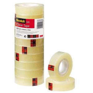 Nastro adesivo 508 - 1,5 cm x 33 m - trasparente - Scotch - torre 10 rotoli - immagine 1
