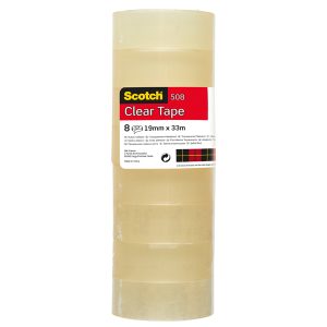 Nastro adesivo 508 - 1,9 cm x 33 m - trasparente - Scotch -  torre 8 rotoli - immagine 1