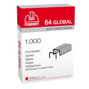 Punti eurostaples 64 Global - 6/4 - Romeo Maestri - scatola da 1000 punti - immagine 1