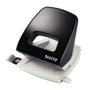 Perforatore Metal Rim 5005 - passo 8 cm - max 25 fogli - 2 fori - nero - Leitz - immagine 1