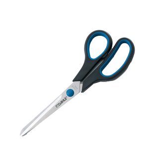 Forbici Comfort Grip - 20 cm - lama in acciaio inox - impugnatura asimmetrica - blu/grigio - Dahle - immagine 1
