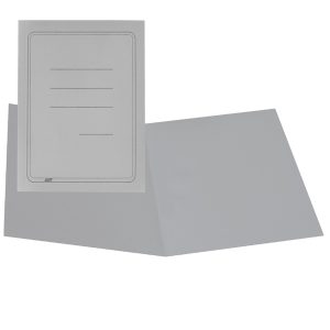 Cartelline semplici - con stampa - cartoncino Manilla 145 gr - 25x34 cm - grigio - Cartotecnica del Garda - conf. 100 pezzi - immagine 1