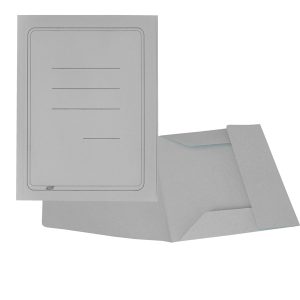 Cartelline 3 lembi - con stampa - cartoncino Manilla 200 gr - 25x33 cm - grigio - Cartotecnica del Garda - conf. 50 pezzi - immagine 1