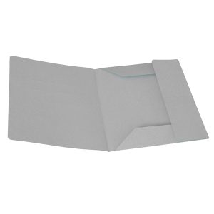 Cartelline 3 lembi - senza stampa - cartoncino Manilla 200 gr - 25x33 cm - grigio - Cartotecnica del Garda - conf. 50 pezzi - immagine 1