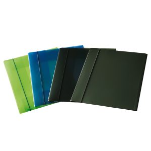 Cartellina con elastico - PPL - 3 lembi - 23,5X34,5 cm - trasparente grigio fumè - Fellowes - immagine 1