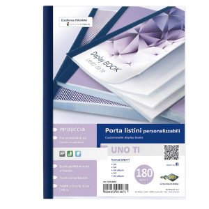 Portalistini personalizzabile Uno TI - 22x30 cm - 180 buste - blu - Sei Rota - immagine 1