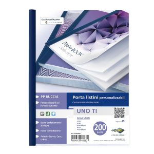 Portalistini personalizzabile Uno TI - 22x30 cm - 200 buste - blu - Sei Rota - immagine 1
