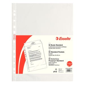 Buste forate CopySafe - Standard - buccia - 22x30 cm - trasparente -  Esselte - conf. 50 pezzi - immagine 1