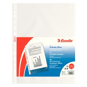 Buste forate CopySafe - Office - buccia - 22x30 cm - trasparente - Esselte - conf. 50 pezzi - immagine 1