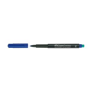 Pennarello Multimark universale permanente con gomma - punta media 1,0mm - blu - Faber Castell - immagine 1