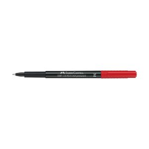 Pennarello Multimark universale permanente con gomma - punta media 1,0mm - rosso - Faber Castell - immagine 1