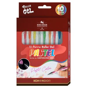 Roller gel colorati - colori pastel - Koh.I.Noor - astuccio 10 roller - immagine 1