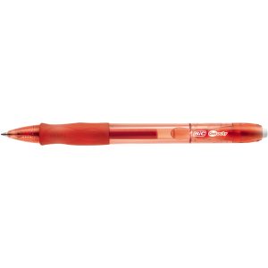 Penna gel a sfera a scatto Gelocity  - punta 0,7mm - rosso - Bic - conf. 12 pezzi - immagine 1