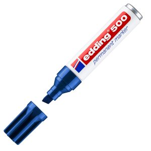 Marcatore permanente Edding 500 - punta da 2,00-7,00mm - blu - Edding - immagine 1