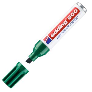 Marcatore permanente Edding 500 - punta da 2,00-7,00mm - verde - Edding - immagine 1