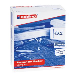 Marcatore permanente Edding 500 - punta da 2,00-7,00mm - verde - Edding - immagine 2