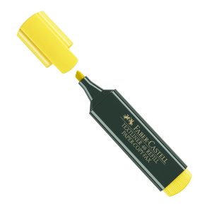 Evidenziatore Textliner 48 -  punta di 3 differenti larghezze: 5,0-3,0-1,0mm  - giallo - Faber Castell - immagine 1