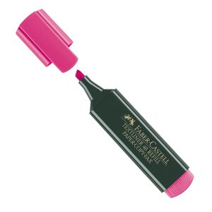 Evidenziatore Textliner 48 -  punta di 3 differenti larghezze: 5,0-3,0-1,0mm - fucsia - Faber Castell - immagine 1