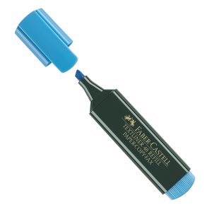 Evidenziatore Textliner 48 -  punta di 3 differenti larghezze: 5,0- 3,0-1,0mm - azzurro - Faber Castell - immagine 1