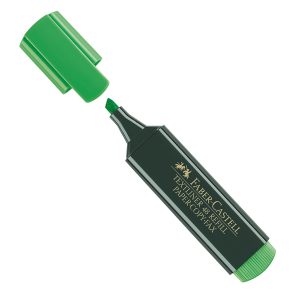 Evidenziatore Textliner 48 -  punta di 3 differenti larghezze: 5,0-3,0mm-1,0mm  - verde - Faber Castell - immagine 1