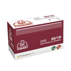 Punti 35/19 - per Romabox - H 19 mm - rame - Romeo Maestri - scatola 2000 pezzi - immagine 1