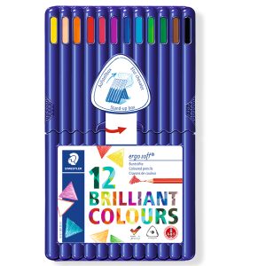 Matite colorate Ergosoft - triangolari - colori assortiti - Staedtler - astuccio 12 pezzi - immagine 2