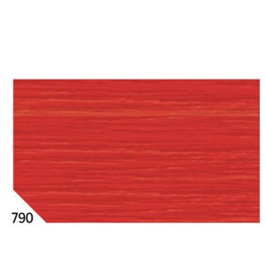Carta crespa - 50 x 250 cm - 48 gr/m2 - rosso ciliegia 790 - Rex Sadoch - conf.10 rotoli - immagine 1