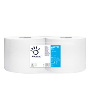 Bobina asciugatutto Special 800 - 2 veli - goffratura a onda - 20 gr - diametro 27,5 cm - 25,7 cm x 241 mt - bianco - Papernet - immagine 1