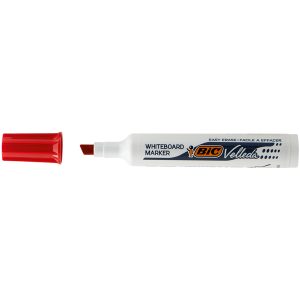 Pennarello Whiteboard Marker Velleda 1791  - punta a scalpello da 3,3mm a 4,6mm  - rosso- Bic - immagine 1