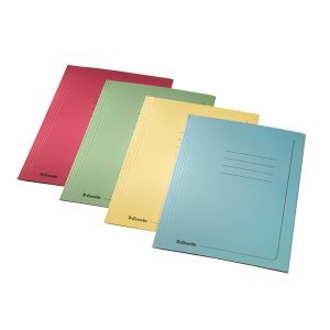 Cartelline 3 lembi - con stampa - 295 gr - 25x35 cm - azzurro - Esselte - conf. 25 pezzi - immagine 1