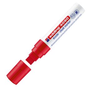 Gesso liquido 4090 - rosso - punta scalpello - Edding - immagine 1
