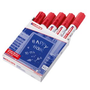 Gesso liquido 4090 - rosso - punta scalpello - Edding - immagine 2