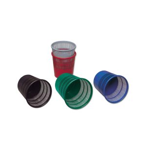 Cestino gettacarte - traforato - altezza 31,5 cm - diametro 30 cm - 15 L - nero - Methodo - immagine 1